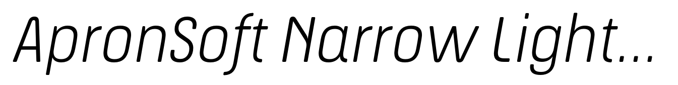 ApronSoft Narrow Light Italic